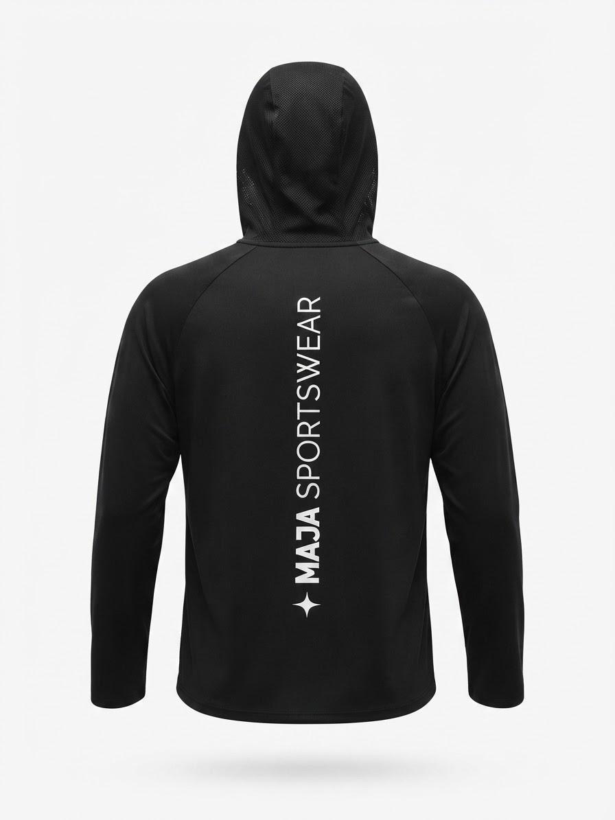 Sudadera Impermeable Maja G5 negra espalda - Atavió Bravo