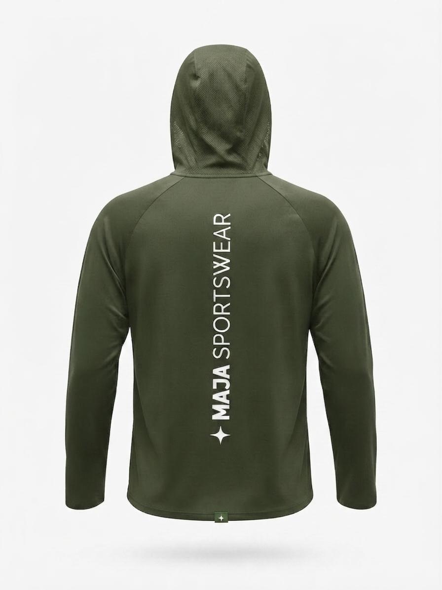 Sudadera Impermeable Maja G5 verde espalda - Atavió Bravo